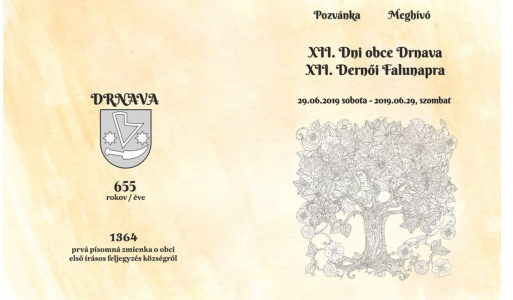 XII. Dni obce Drnava -  XII. Dernői falunap 2019 