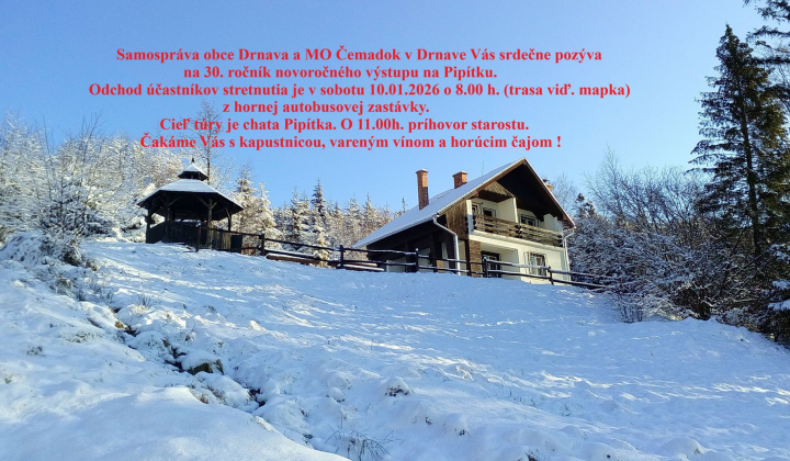 Novoročný výstup na Pipíťku 2026 - Újévi túrázás a Pipítykére 2026